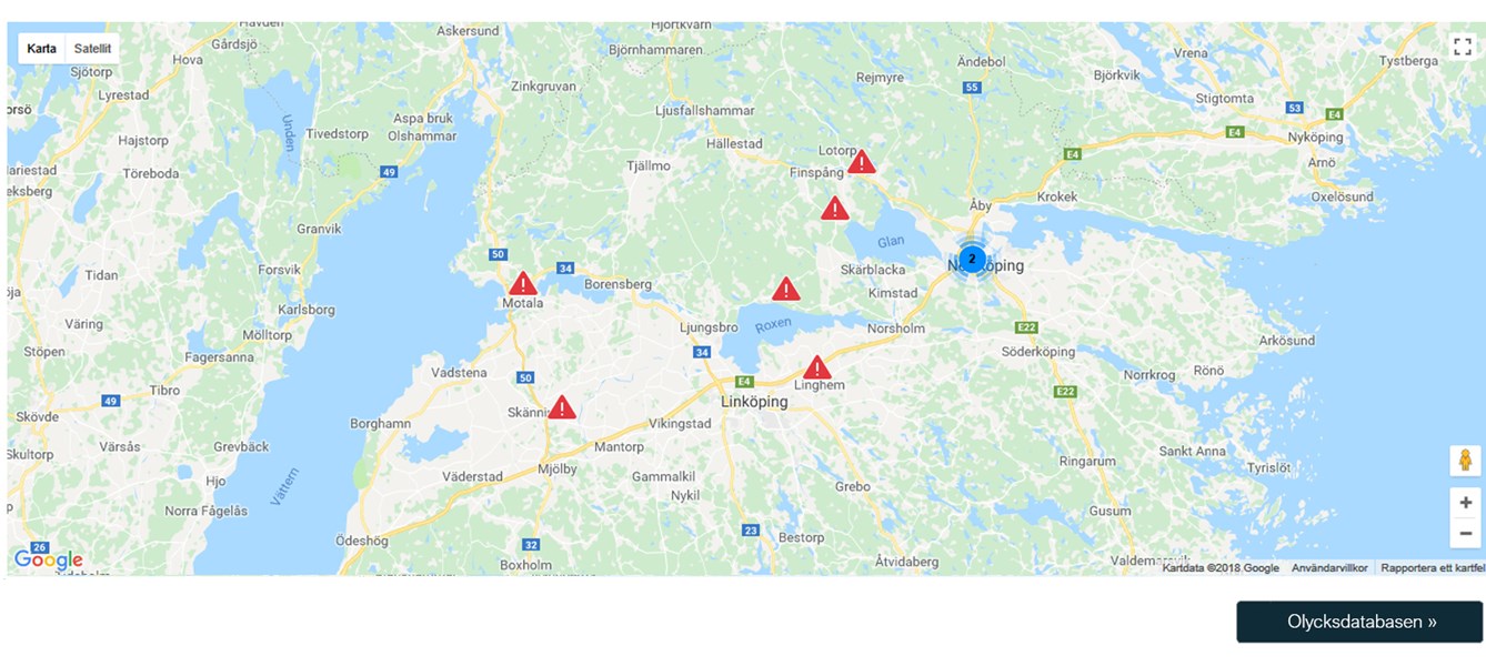 Trafikolyckor i Östergötland